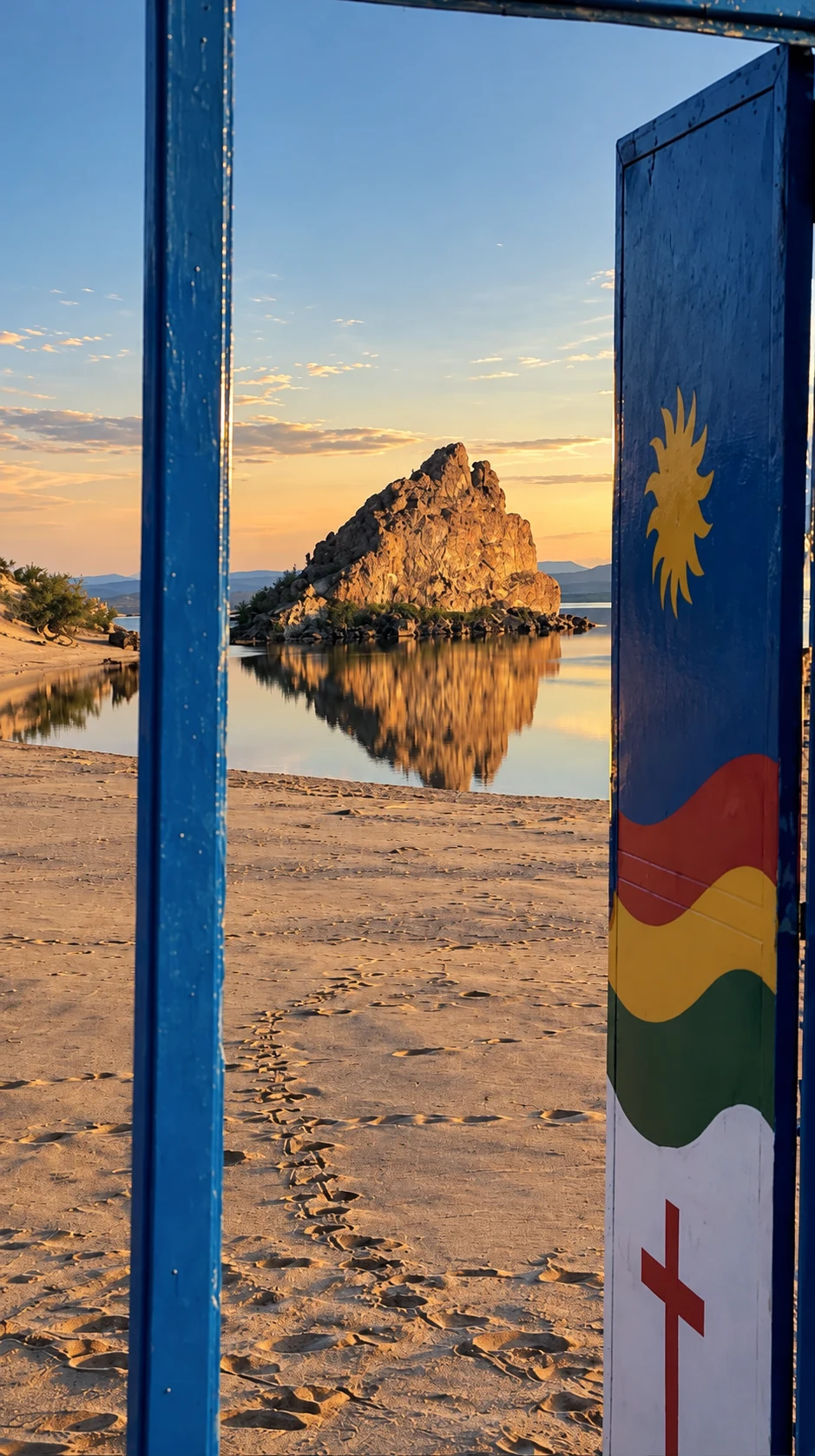 O rochedo ao entardecer