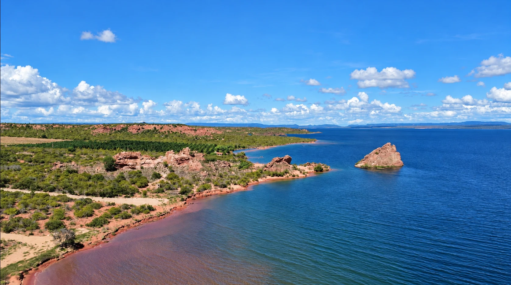 O rochedo e as águas do São Francisco